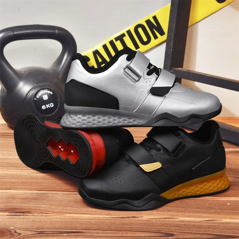 Weightlifting shoes, professional men and women powerlifting squat training shoes, hard sole gym shoes with stable heel, non-slip design