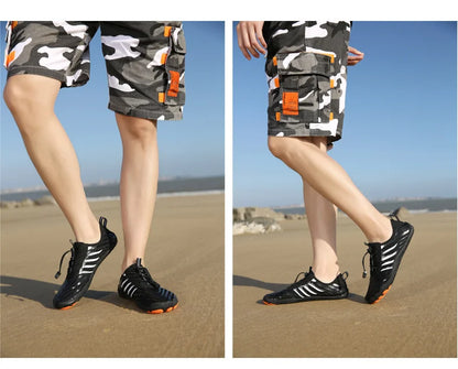 Uomo Donna Scarpe da acqua Scarpe acquatiche Scarpe drenanti Sport da spiaggia Sandali da nuoto Asciugatura rapida Canottaggio A piedi nudi Immersioni Pesca Surf Sneakers