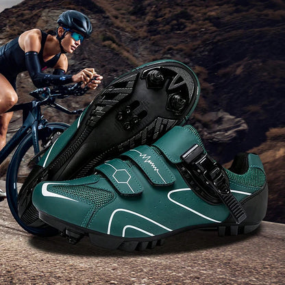 Pantofi de ciclism MTB neutri, compatibili cu pantofii de ciclism de șosea Pelaton, pantofi sportivi de ciclism pentru bărbați, cu design cu benzi reflectorizante
