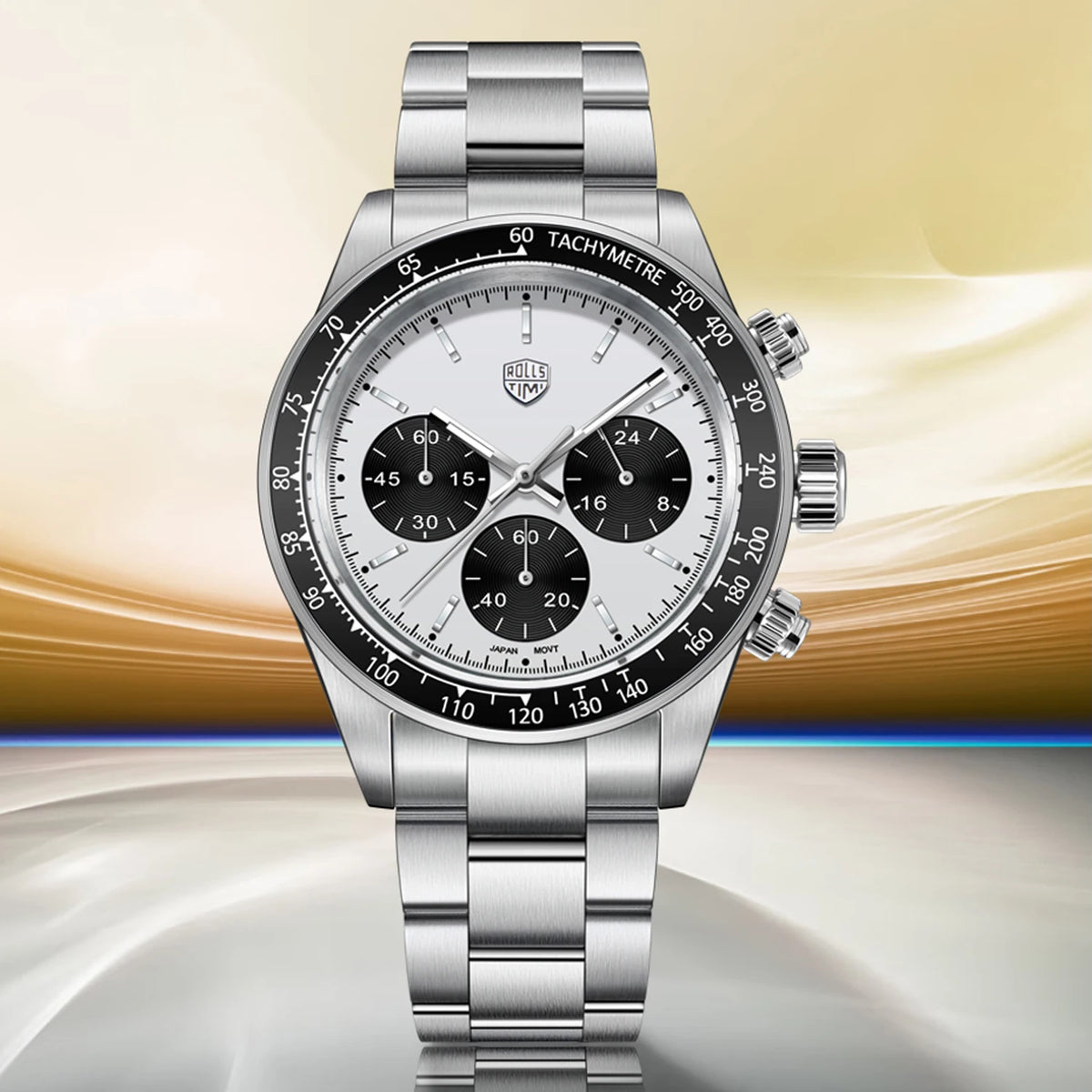 Rolls Timi Panda muški satovi – kvarcni kronograf, luksuzni model, safirno staklo s antirefleksivnim premazom, vodootporan, sportski stil
