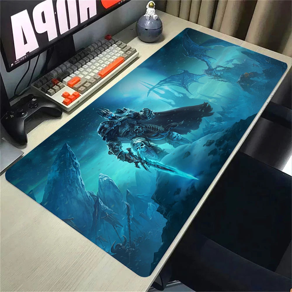 Velká gumová podložka pod myš a klávesnici Natural Horde Alliance HD World Of Warcraft Gaming, s rychlým povrchem a obšitými okraji