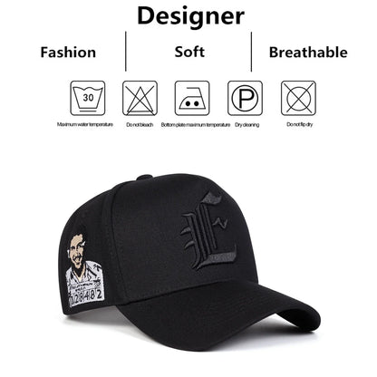 Unisex E Embroidery Baseball Caps Spring Autumn Outdoor Adjustable Casual Hats Sunscreen Hat Sports Cap