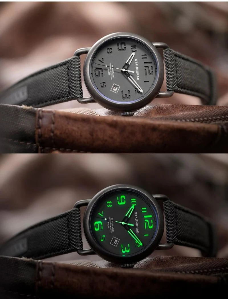 STALINGRAD original authentic men's watch, 8215 movement, 316L stainless steel, luminescent hands, waterproof to 100 meters
