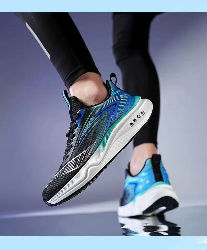 Men's breathable running shoes summer hot sale of the season, casual sporty fish thread soft bottom thick heel cross-border style