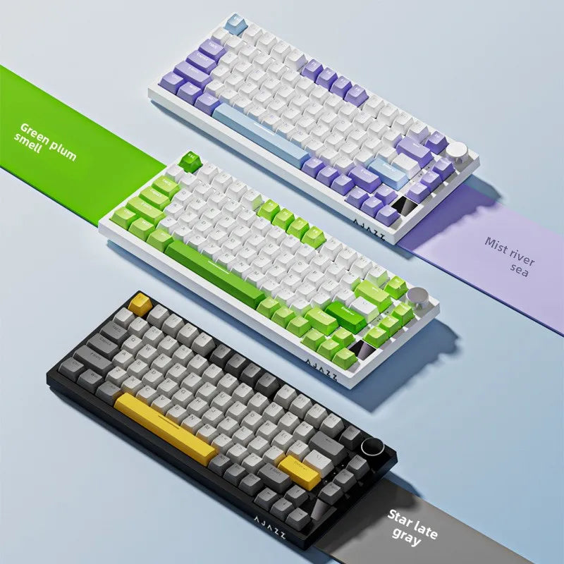Ajazz AK820/AK820Pro gaming mechanical keyboard Bluetooth 5.1/Wireless/wired custom keyboard with heat exchange sealed button