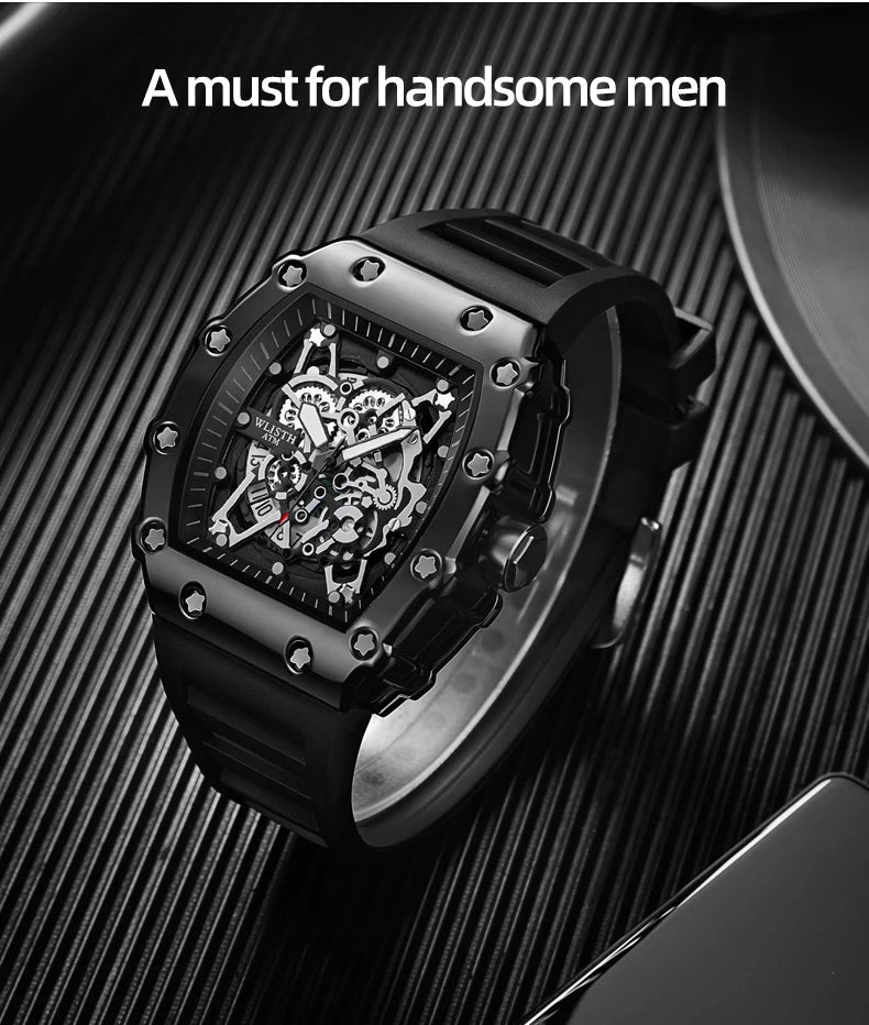 Foreign Trade Watch Large Dial For Men Quartz Waterproof Sport Square Luminous Watch For Men