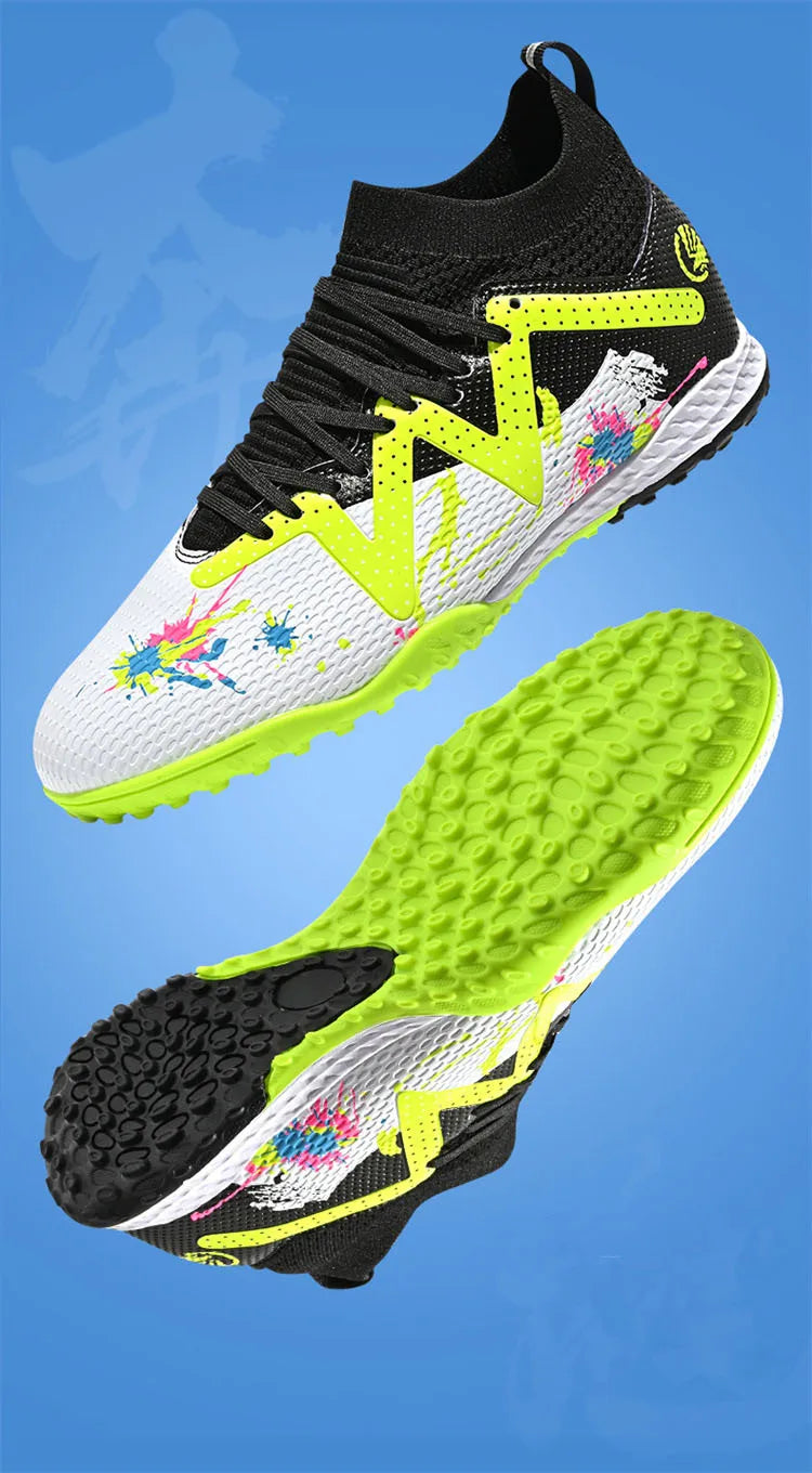 Vyriški futbolo bateliai, profesionalūs sportiniai bateliai, vyriški ilganagiai FG lauko sportiniai bateliai su spygliais, treniruočių bateliai, neslystantys bateliai