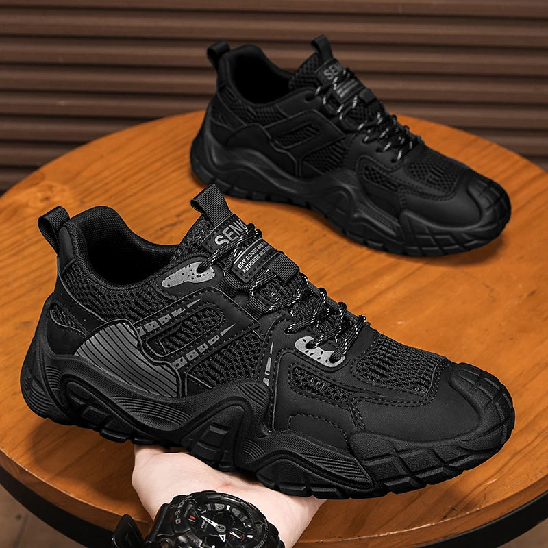 2026 New Casual Leather Outdoor Shoes British Style High-Quality Men's Non-Slip Designer Walking Flats Fashion Thick Bottom Shoes