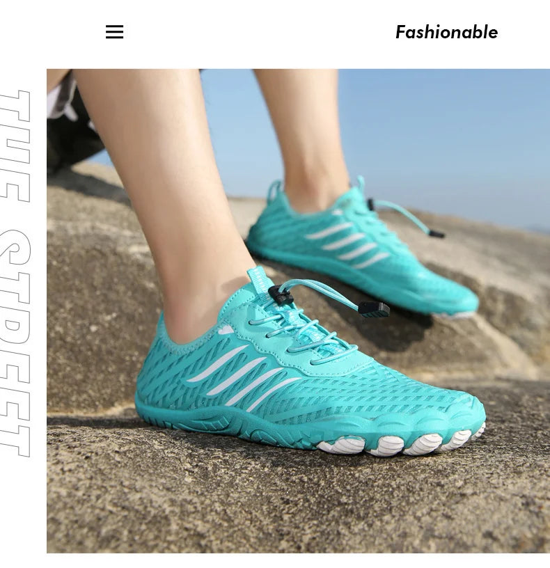 Uomo Donna Scarpe da acqua Scarpe acquatiche Scarpe drenanti Sport da spiaggia Sandali da nuoto Asciugatura rapida Canottaggio A piedi nudi Immersioni Pesca Surf Sneakers