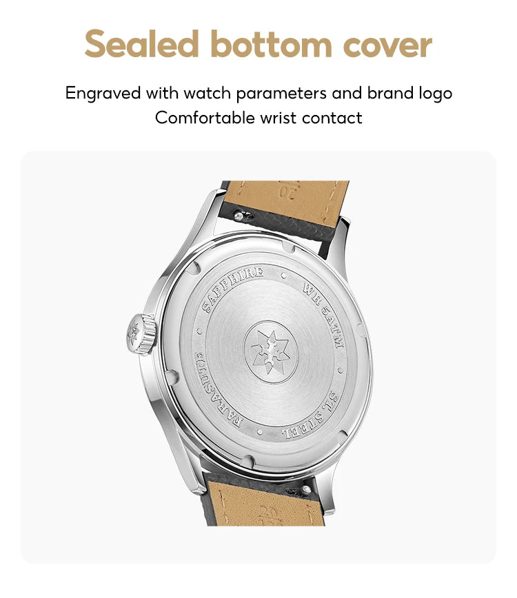 FARASUTE Manual Mechanical Men's Watch Seagull Movement Sapphire Crystal Business Waterproof Regulateur Men's Watch