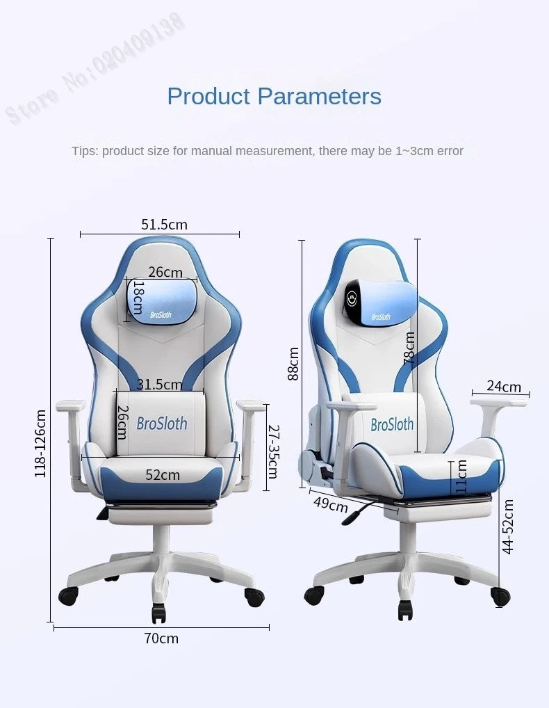 S6 Ergonomic Gaming Chair with Adjustable Backrest, Comfortable Computer Chair, Swivel Lift Chair with Armrests for Gaming & Office