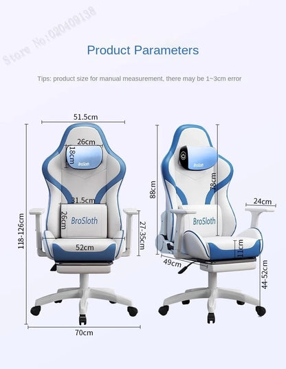 S6 Ergonomic Gaming Chair with Adjustable Backrest, Comfortable Computer Chair, Swivel Lift Chair with Armrests for Gaming & Office