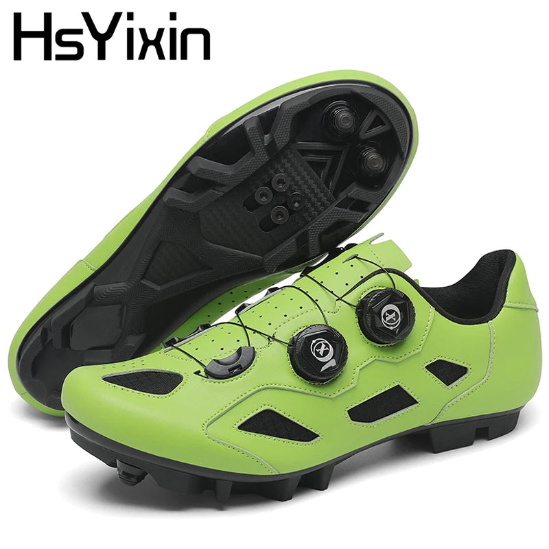 Pantofi de mountain bike pentru bărbați, pantofi de ciclism cu cataramă rapidă, compatibili cu pedalele cu sistem SPD, pentru interior și exterior, pantofi MTB pentru femei