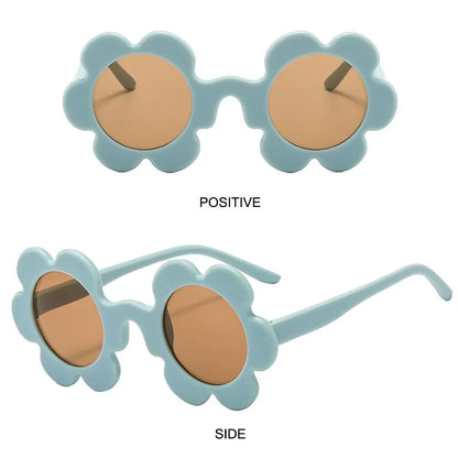 New Trendy Sunflower Sunglasses for Women Retro Round Flower Sun Glasses Fun Novel Disco/Festival/Party Shades for Adults