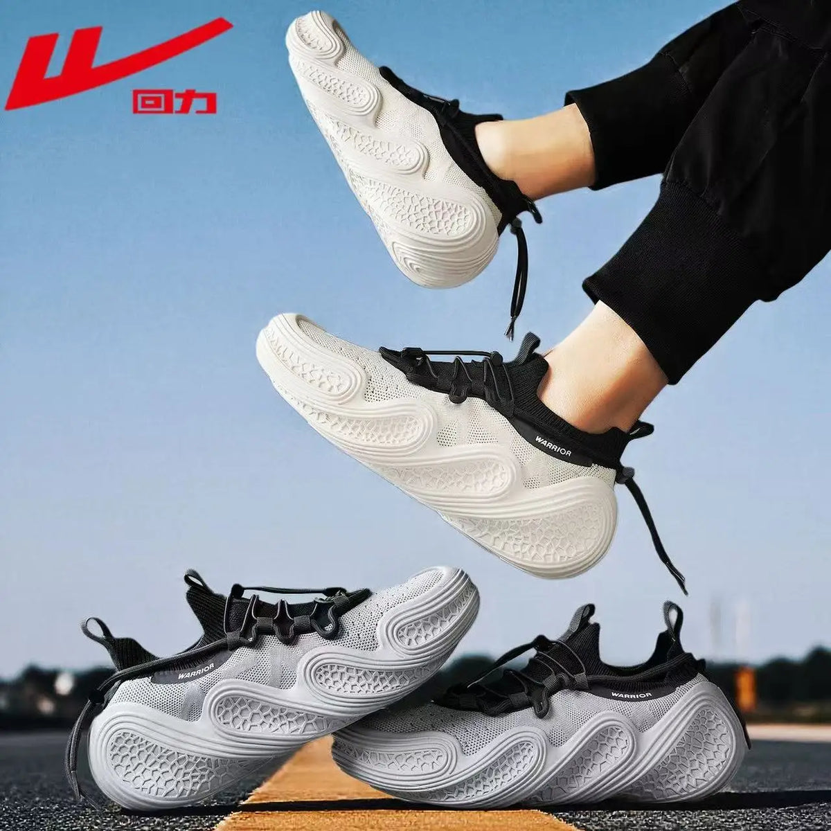 Warrior Original Brand Moški športni copati Trend Mesh Dihajoči Mehki dizajn Športni copati Poletni copati za hojo in tek Moški copati za prosti čas