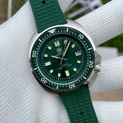 SD1970 STEELDIVE Brand 44MM Sapphire Glass with Transparent AR Coating Ceramic Bezel NH35 Movement Automatic Dive Watch Turtle