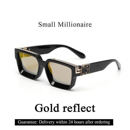 Ruiao Retro Black Millionaire Shades Luxury Sunglasses 2026 For Men Designer Famous Brand Square Sun Glasses Man Women Sunglass