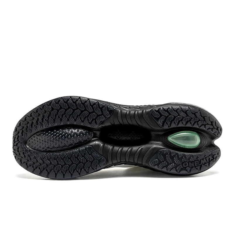 ONEMIX Nieuwe hardloopschoenen met demping voor heren, geschikt voor intensieve hardlopers, met veters, sportschoenen voor dames, antislip, outdoor, atletische herensneakers