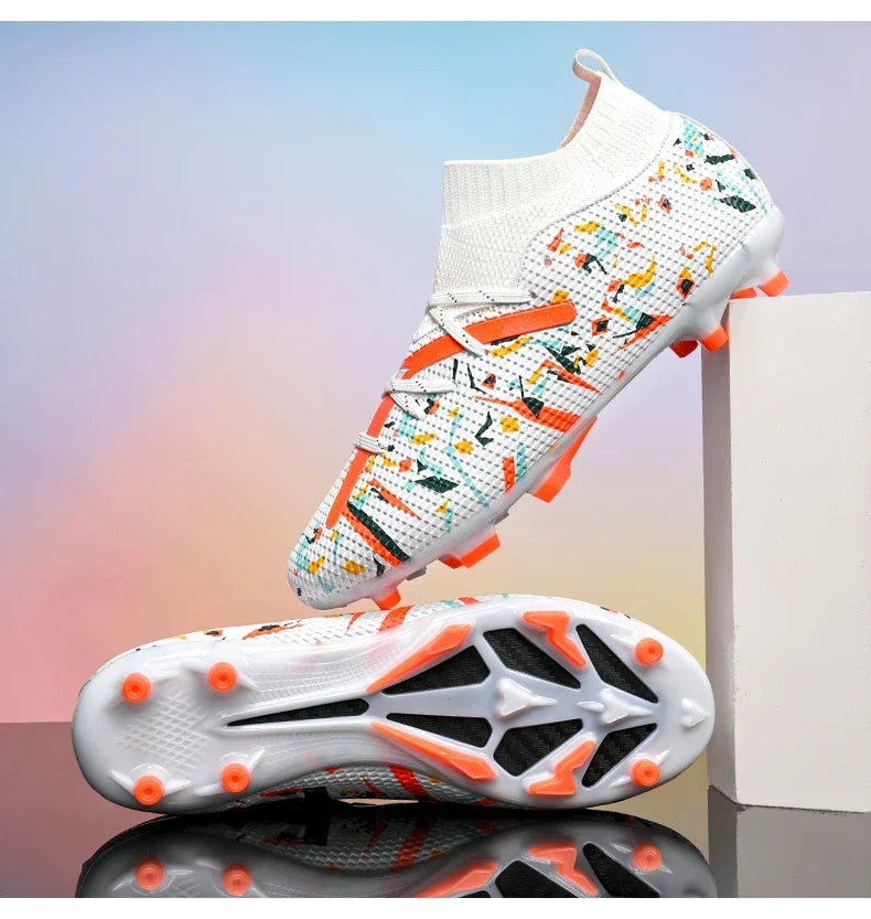 Chaussures de football pour hommes, chaussures de soccer professionnelles, chaussures de futsal d'extérieur, chaussures de soccer unisexes pour terrain synthétique, chaussures de soccer respirantes pour entraînement et mat
