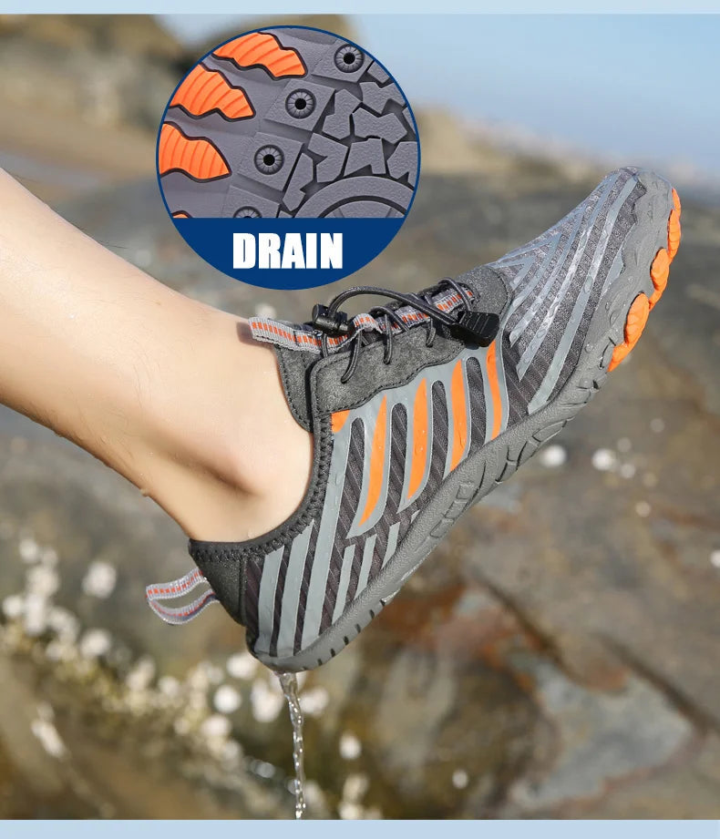 Uomo Donna Scarpe da acqua Scarpe acquatiche Scarpe drenanti Sport da spiaggia Sandali da nuoto Asciugatura rapida Canottaggio A piedi nudi Immersioni Pesca Surf Sneakers