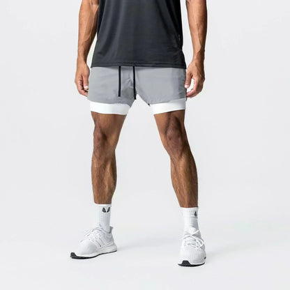 Anime Demon Slayer Gym Shorts Man Quick Dry Pants Double-layer 2 in 1 Shorts Y2k Sportswear Summer 2026 Breathable Streetwear