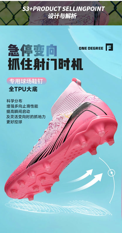 Men Professional Football Shoes Society Cleats Soccer Shoes Original Indoor Football Field Boots Grass Training TF/FG Sneaker