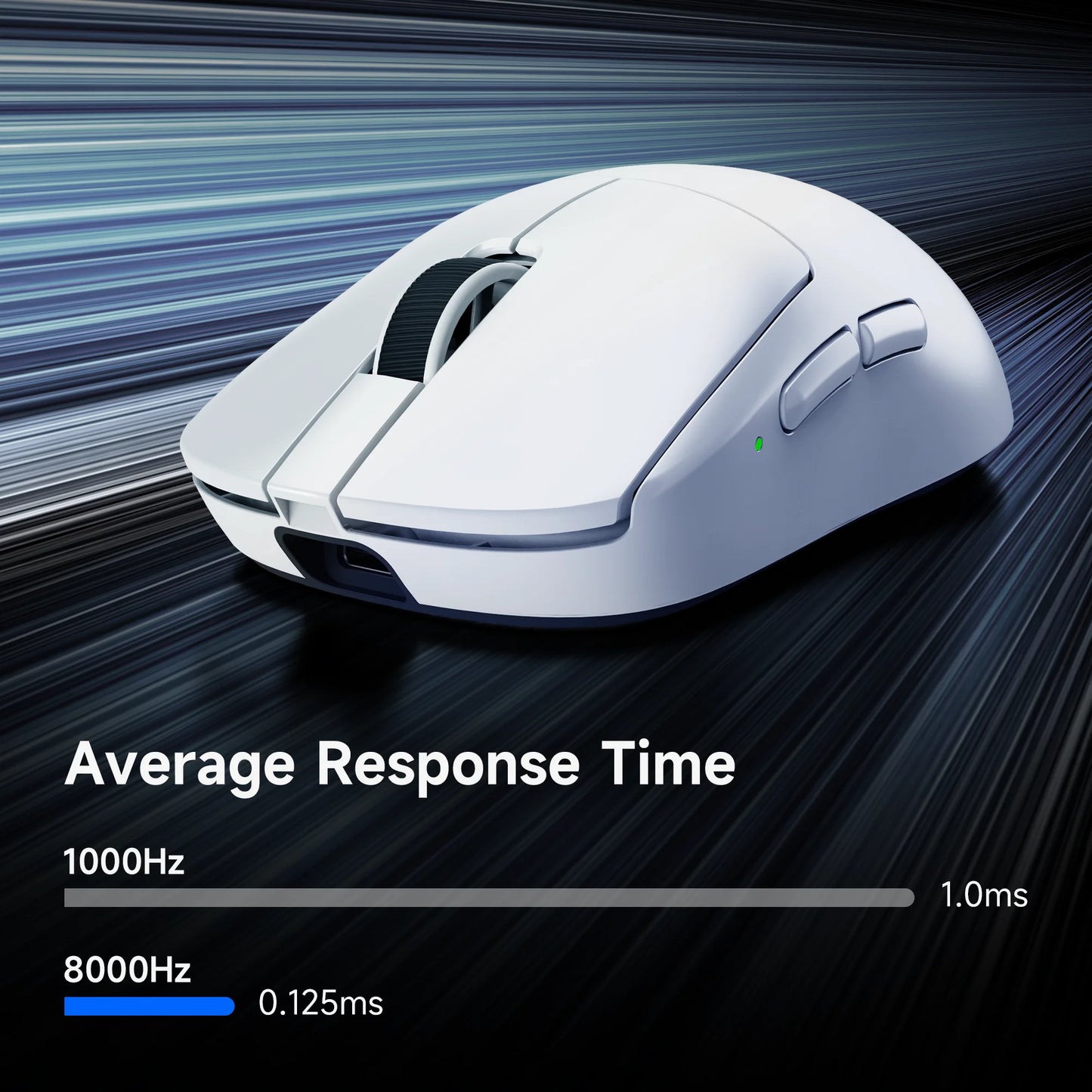 MCHOSE A7 V2 mouse da gaming wireless leggero, doppia frequenza di polling 8,000Hz, PAW3950 TI, mouse per gaming, eSport e ufficio