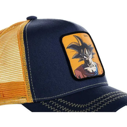 Dragon Ball Son Goku-baseballkasket til mænd, sommerkasket til rejser, broderet hiphop-solskærm, justerbar trucker-meshkasket