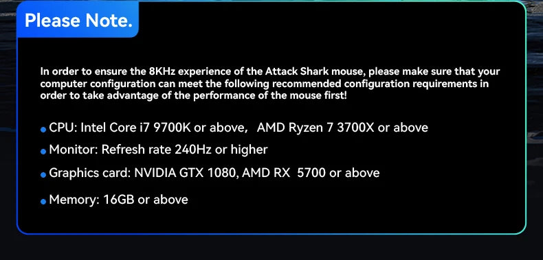 ATTACK SHARK R6 PAW3950MAX Wireless Gaming Mouse, 39g Ultralight, 8KHz Polling Rate, 42,000 DPI, Tri-Mode Bluetooth & 2.4G Gaming Mouse