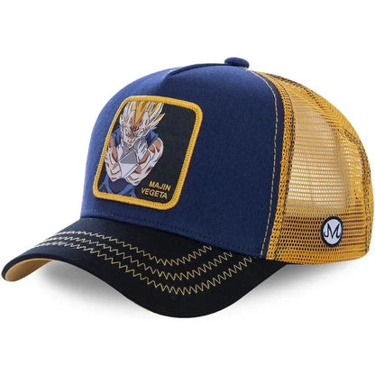 Dragon Ball Son Goku-baseballkasket til mænd, sommerkasket til rejser, broderet hiphop-solskærm, justerbar trucker-meshkasket