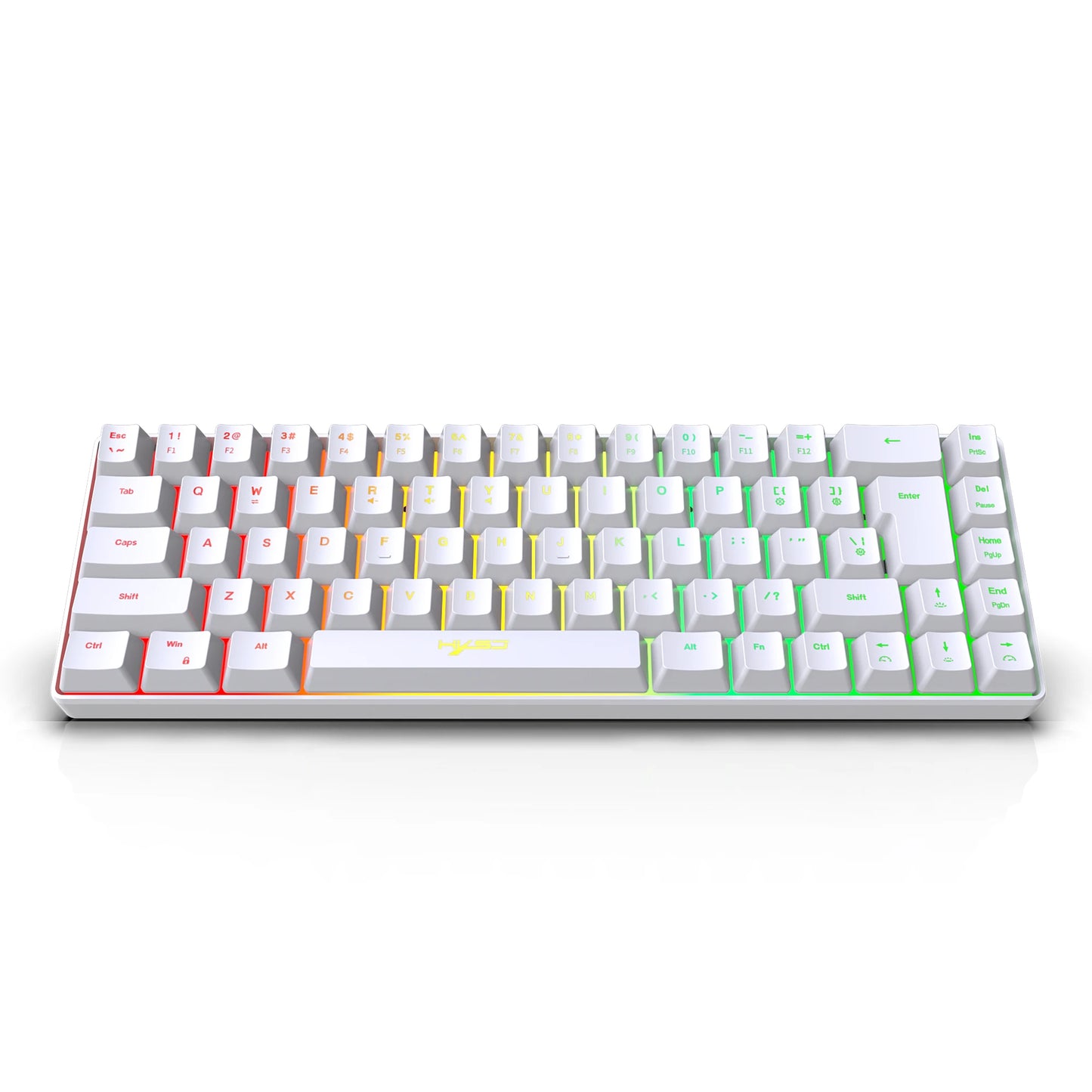 60% Percent Gaming Keyboard, Ergonomic Small Mini membrane Keyboard Compact RGB Backlit Keyboard for Windows, PC, Laptop, Gaming