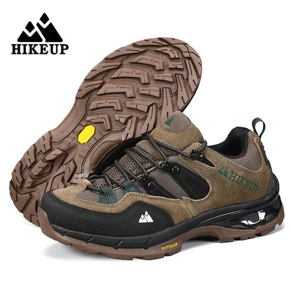 HIKEUP Non-Slip Wear-Resistant Outdoor Hiking Shoes, Breathable Splashproof Climbing Sneakers for Men, Trekking, Tourism, Mountain Shoes