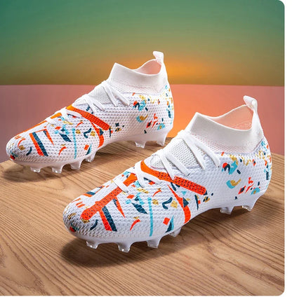 Nouvelles chaussures de football pour hommes, chaussures d'entraînement, crampons de football, baskets de match, chaussures de sport pour terrain gazonné, antidérapantes, professionnelles, ultralégères, unisexes.