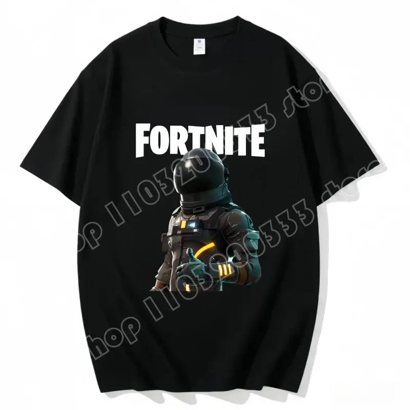 Fortnite Crew Neck T-Shirt Unisex Adult Game Dance Fashion New Pure Cotton Short Sleeve Tops Perfect for Casual Wear Vacations