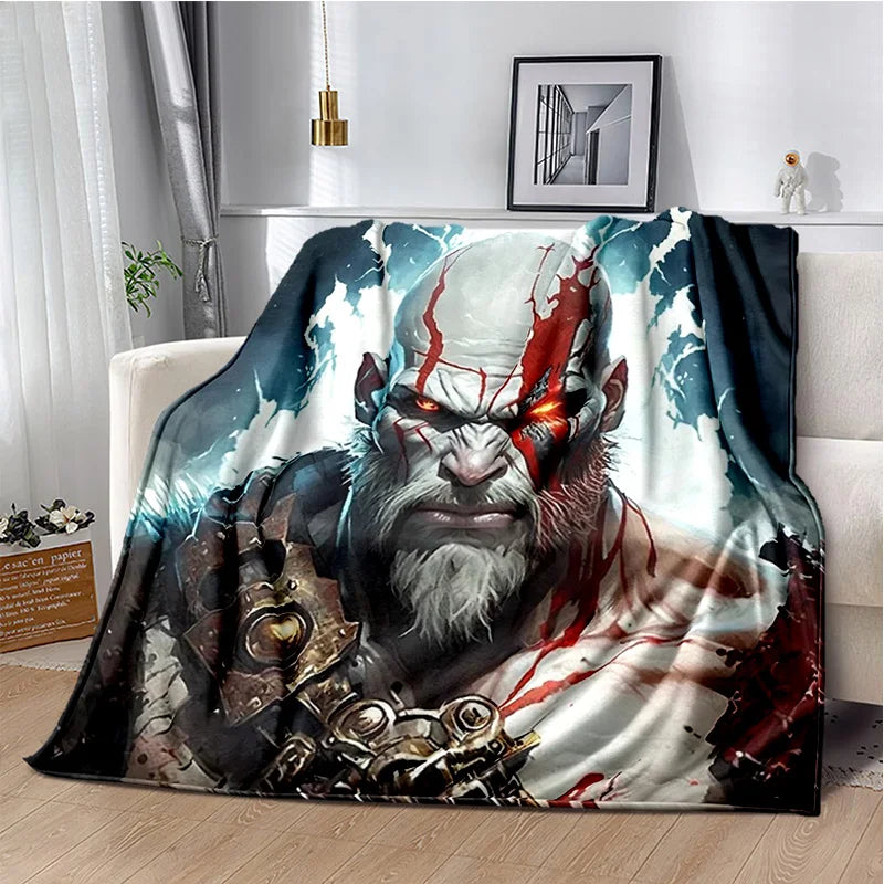 29 Style Kratos God of War Games Cartoon Blanket,Soft Throw Blanket for Home Bedroom Bed Sofa Picnic Travel Office Cover Gifts