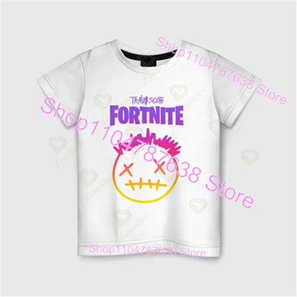 Peely Fortnite T-Shirt Round Neck Summer Short Sleeve Battle Royale Streetwear Top for Casual Wear