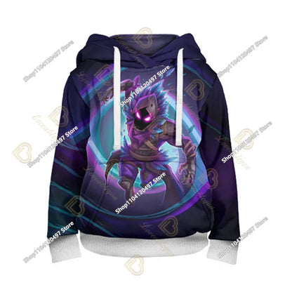 Children Battle Royals Hoodie Fortnite Boys Girls Cartoon Printed Pullovers Kids Sweatshirt Harajuku Streetwear Spring Winter