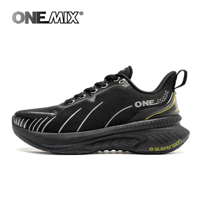 ONEMIX Nieuwe hardloopschoenen met demping voor heren, geschikt voor intensieve hardlopers, met veters, sportschoenen voor dames, antislip, outdoor, atletische herensneakers