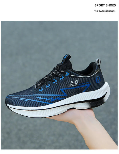 Brand Men's Carbon Plate Running Shoes Soft Cushion Shock Absorbing Sports Shoes Unisex Sneakers Light Anti-Slip Training Shoes
