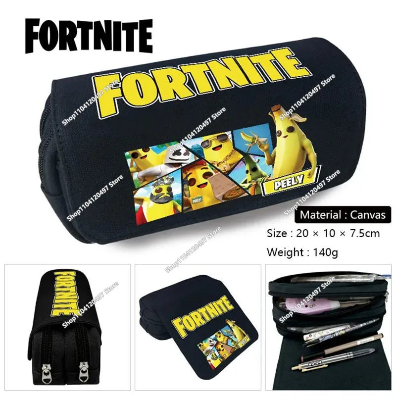 New Fortnite Pencil Case Cartoon Figure Printed Pencil Bags Cute Pencil Cases Boys School Supplies Children Birthday Gifts