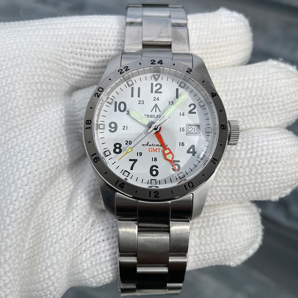 STEELFLIER Official SF792 GMT Mechanische Armbanduhr NH34 Uhrwerk Super BGW9 C3 Leuchtmasse 200M wasserdichte Luxus-Taucheruhr für Herren