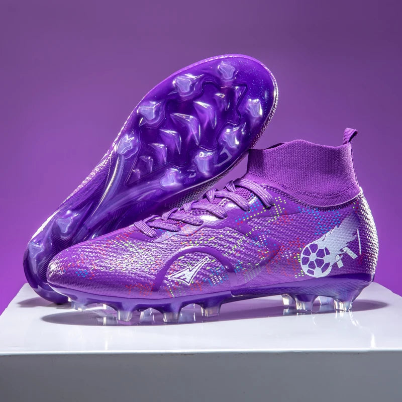 New Men's Football Boots Training Soccer Shoes Breathable Grass Cleats Match Long Spikes Indoor Sneakers Ultralight Drop Shipping
