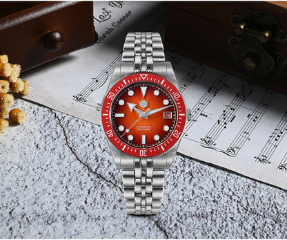San Martin 37.5mm 40mm Men Diver Watch Miyota 9015 Enamel Dial Luxury Automatic Mechanical Wristwatch Waterproof 200m SN0148