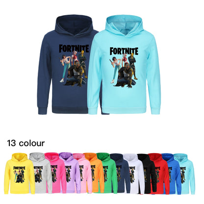 Otroški pulover s kapuco Fortnite, oblačila za deklice s princeskami, modna oblačila za dojenčke dečke, pomladno-jesenska otroška majica, otroški zgornji deli 4403