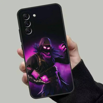 Capa de telemóvel M-Midas F-Fortnite para Samsung Galaxy A13,A21s,A22,A31,A32,A52,A53,A71,A80, capa preta flexível