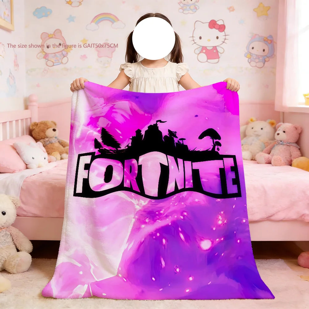 F-Fortnite Logo Game Blanket Soft Throw Blanket for Picnic Bed Sofa Home Bedroom Cozy Warm Comfortable