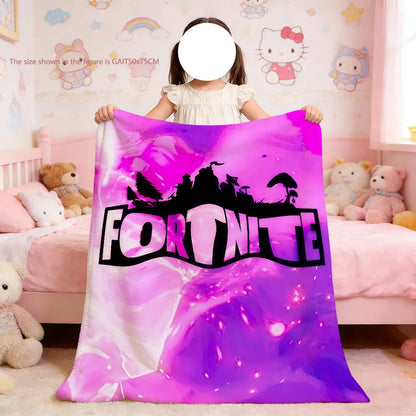 F-Fortnite Logo Game Blanket Soft Throw Blanket for Picnic Bed Sofa Home Bedroom Cozy Warm Comfortable