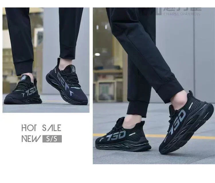 New Summer Men's Breathable Mesh Running Shoes Lightweight Trendy Sports Sneakers for Daily Workout and Outdoor Walking