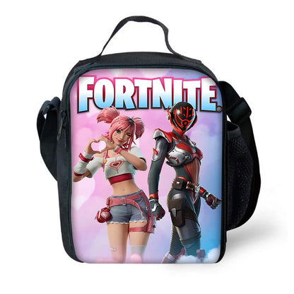Hot Game Child Backpacks Lunch Bag Pencil Case Pupil Large Capacity School Bags Design-F-FortniteS For Boy Girl Best Gift