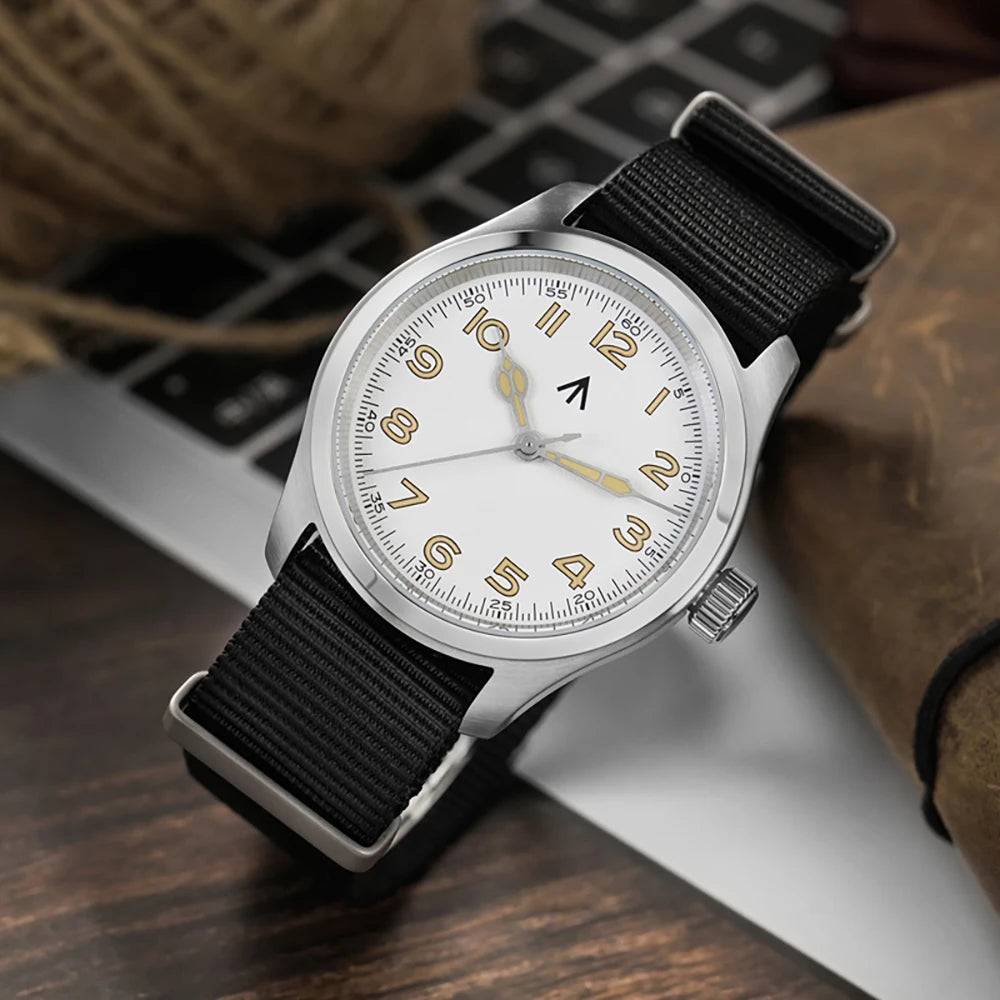 Militado ML08 Quartz Watch VH31/Ronda 515 Quartz Movement Vintage Watch Double Domed Sapphire Crystal BGW9 Luminous Men's Watch